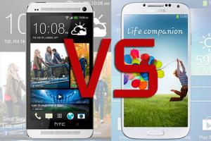 HTC One or Samsung Galaxy S4: comparison and choice